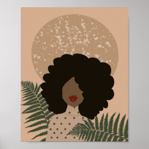 Abstract African American Faceless Woman Poster