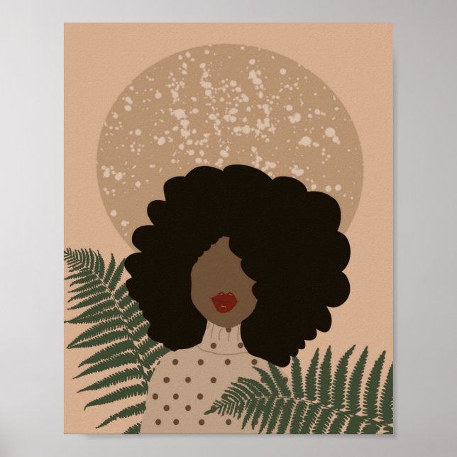 Abstract African American Faceless Woman Poster (Front)