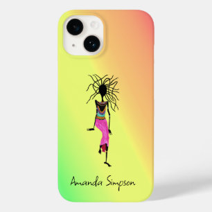 Abstract African Art Colorful Woman Warrior Case-Mate iPhone 14 Case