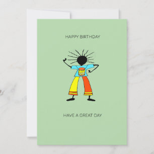 Abstract, African Art Master Drummer Birthday Card