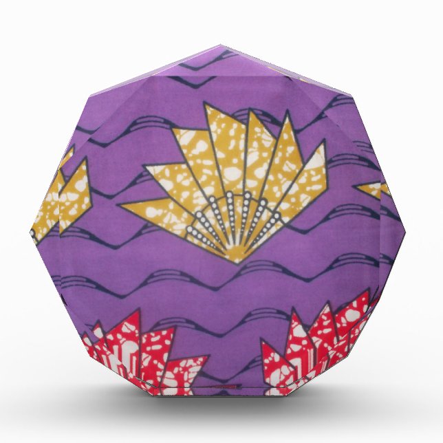 Abstract African Art: Purple Passion Waves Award (Front)