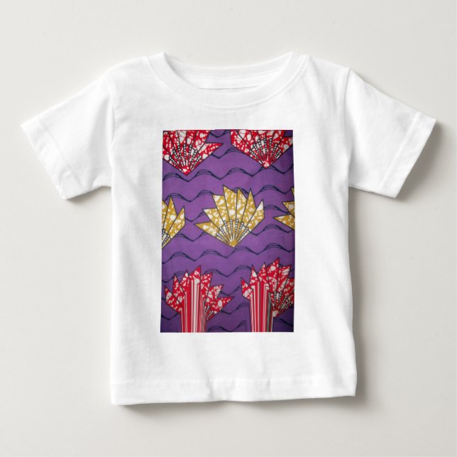 Abstract African Art: Purple Passion Waves Baby T-Shirt (Front)