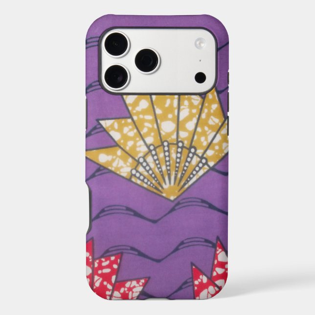Abstract African Art: Purple Passion Waves Case-Mate iPhone Case (Back)