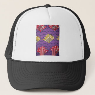 Abstract African Art: Purple Passion Waves Trucker Hat