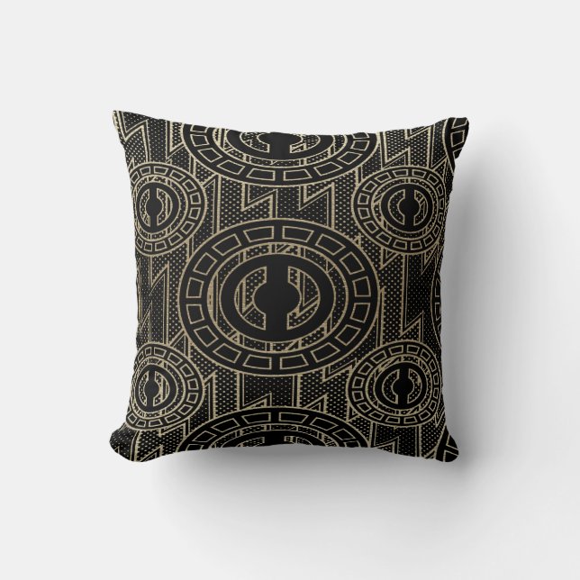 Abstract African Design Throw Pillow (Front)