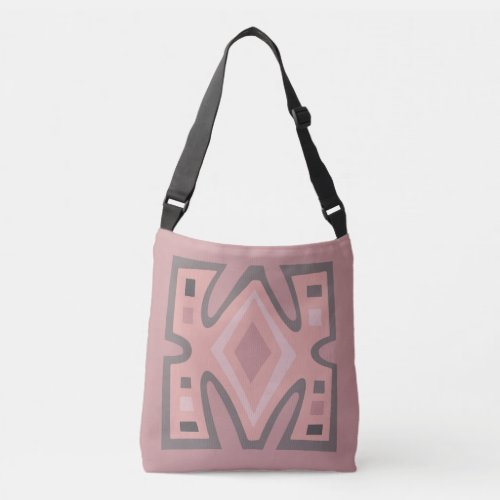 Abstract african geometric pattern crossbody bag