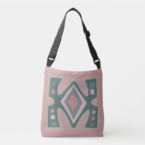 Abstract african geometric pattern crossbody bag