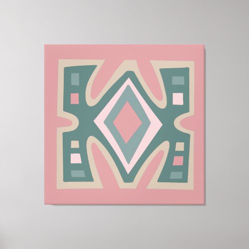 Abstract African geometric tribal pattern Canvas Print