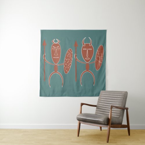 Abstract African indigenous art Tapestry