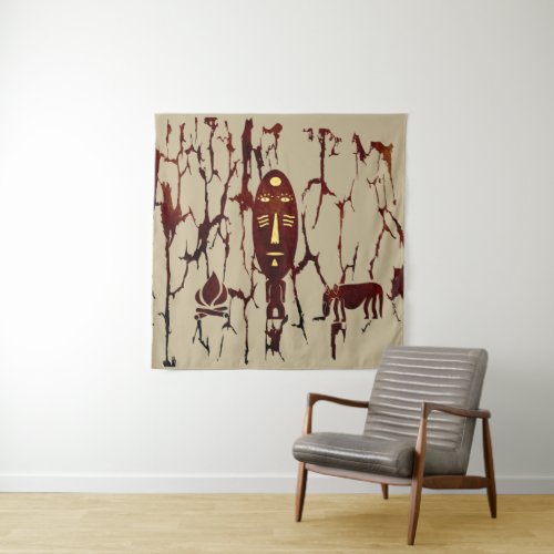 Abstract African indigenous art Tapestry