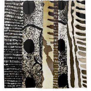 Abstract African Jungle Tribe Pattern Shower Curtain