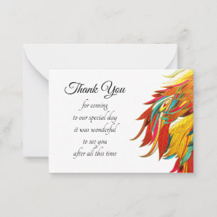Abstract African Leather Thank You Cards