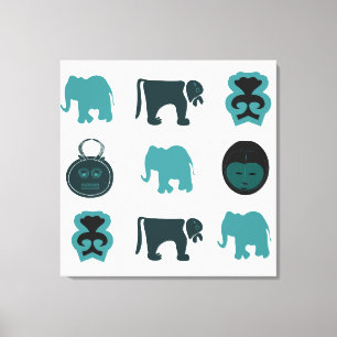 Abstract African Modern art Canvas Print