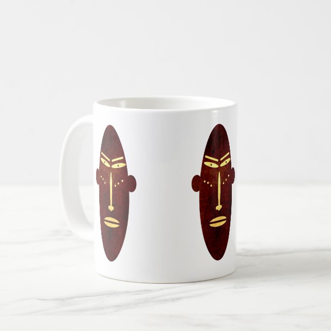 Abstract African modern indigene art Coffee Mug (Front Left)