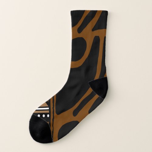Abstract African Mud Cloth Design Socks