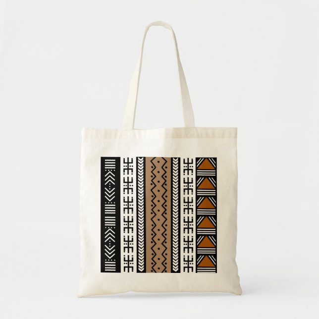 Abstract African Mudcloth Tote Bag (Front)