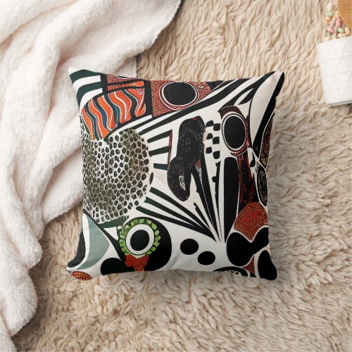 Abstract African Paintings _ 01 Throw Pillow