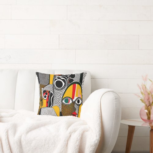 Abstract African Paintings _ 02 Throw Pillow