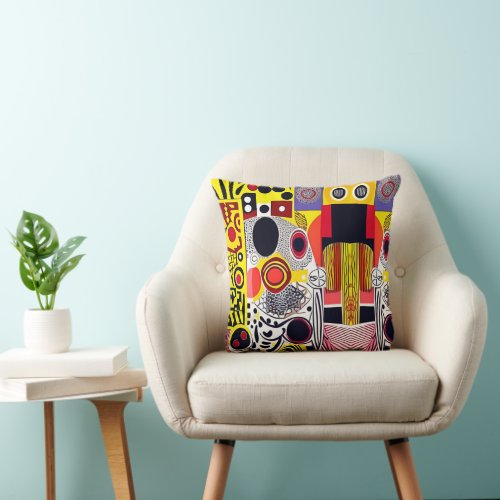 Abstract African Paintings _ 03 Throw Pillow