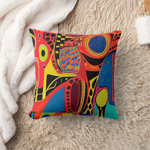 Abstract African Paintings _ 04 Throw Pillow