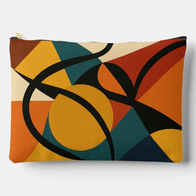 Abstract African Print  Accessory Pouch (Front)