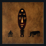 Abstract African tribal art<br><div class="desc">Original African tribal portrait with fantastic tribal ethnic ornament is a great birthday, holiday, and Christmas gift idea for people who love African motifs, culture, and history. The best afro modern unique style illustration for your wardrobe collection. If you like what you see, check out similar designs in the Omitay...</div>
