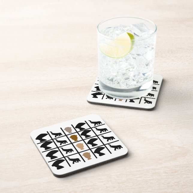 Abstract african tribal art beverage coaster (Right Side)