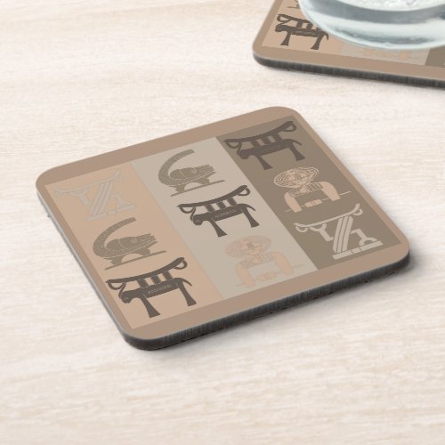 Abstract african tribal art beverage coaster