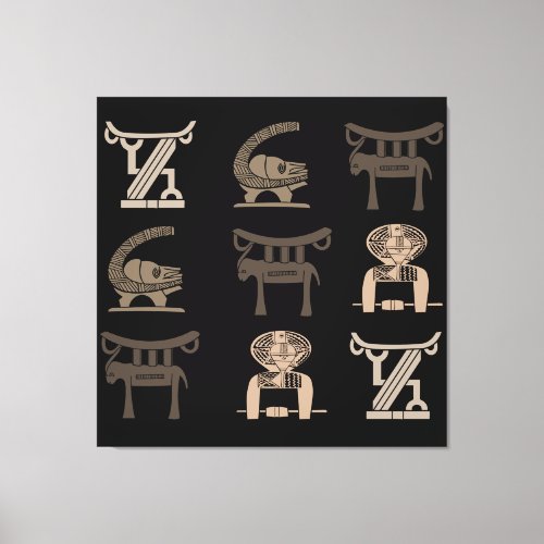 Abstract African tribal art Canvas Print