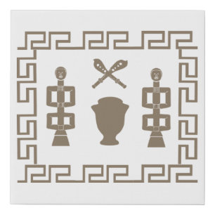 Abstract african tribal art faux canvas print