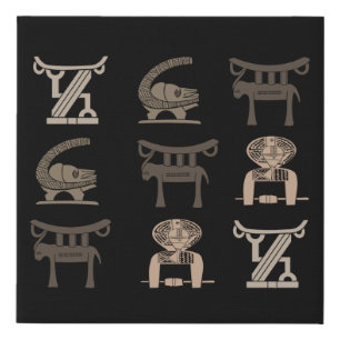 Abstract african tribal art faux canvas print