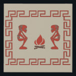 Abstract african tribal art faux canvas print<br><div class="desc">This original African abstract tribal pattern with awesome tribal ethnic ornament is a great birthday, holiday, and Christmas gift idea for people who love African tribal motifs, culture, and history. The best colorful African art illustration for your wardrobe collection. If you like what you see, check out similar designs in...</div>
