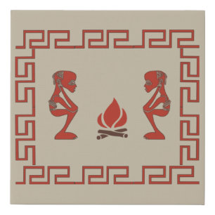 Abstract african tribal art faux canvas print