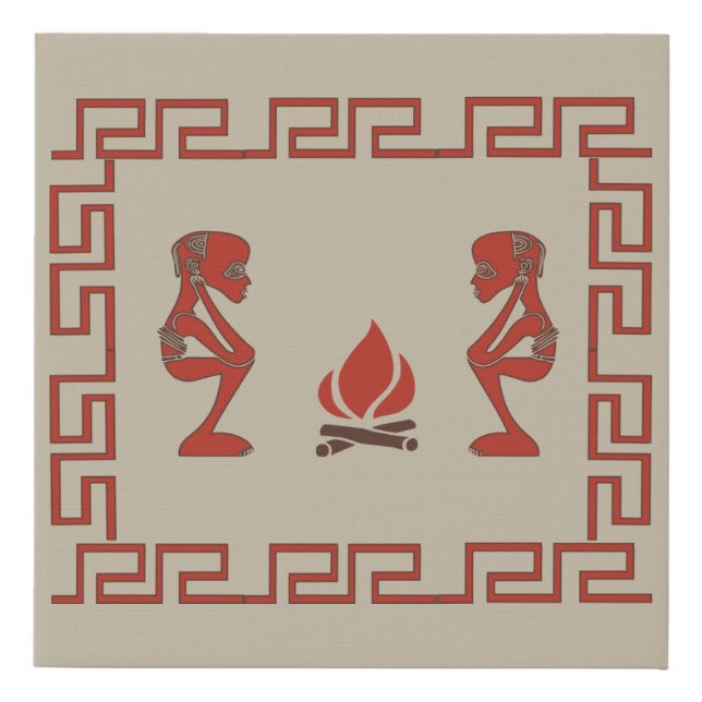 Abstract african tribal art faux canvas print (Front)