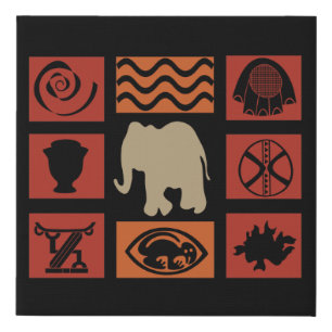 Abstract african tribal art faux canvas print