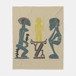 Abstract african tribal art fleece blanket