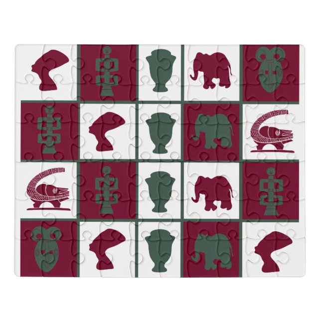 Abstract African tribal art Jigsaw Puzzle (Puzzle Horizontal)