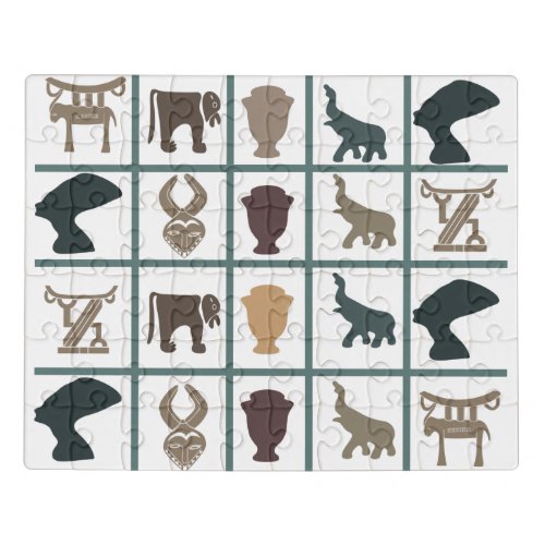 Abstract African tribal art Jigsaw Puzzle