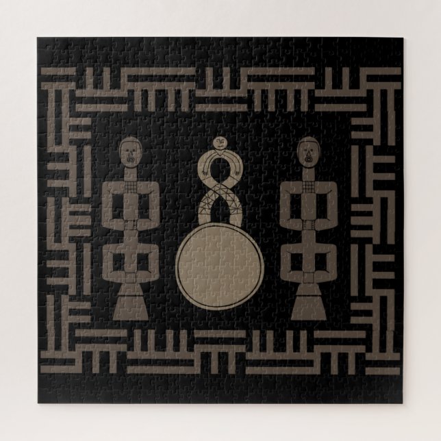 Abstract African tribal art Jigsaw Puzzle (Vertical)