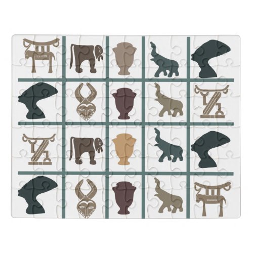 Abstract african tribal art jigsaw puzzle
