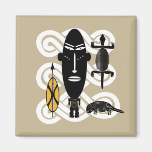 Abstract African tribal art Magnet
