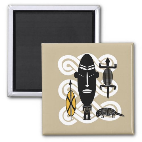 Abstract African tribal art Magnet