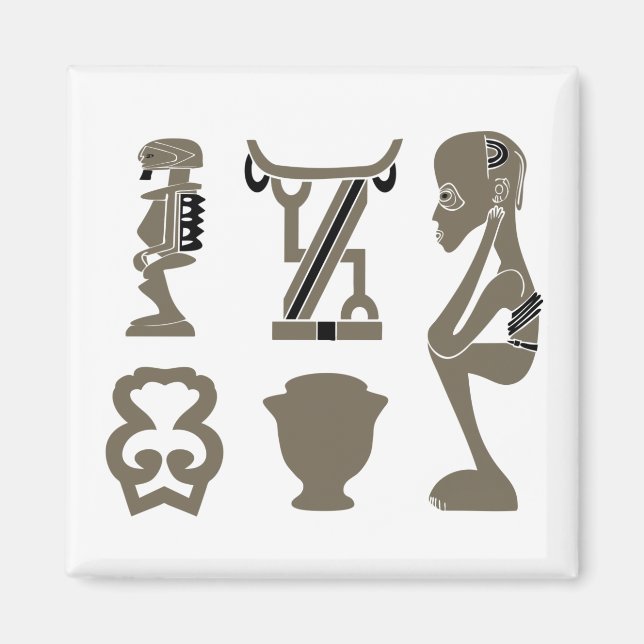 Abstract african tribal art magnet (Front)