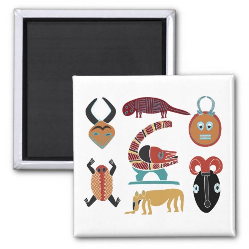 Abstract african tribal art magnet