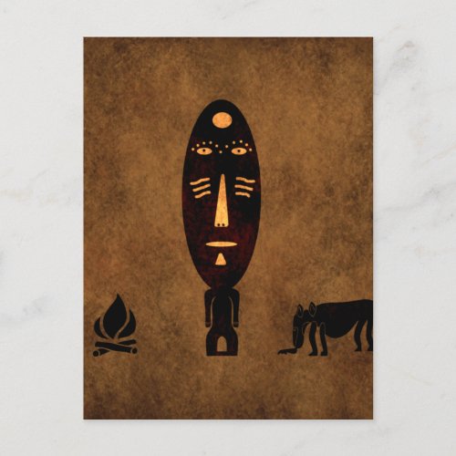 Abstract African tribal art Postcard