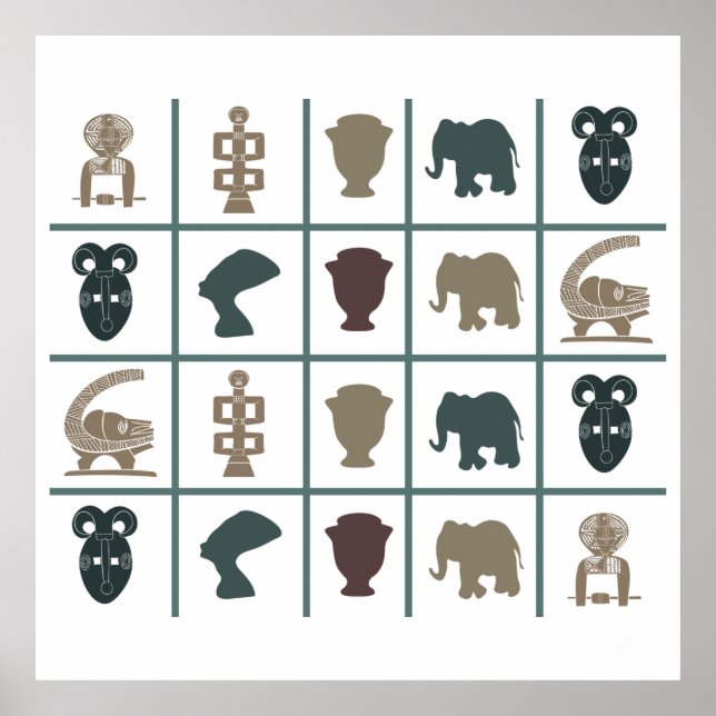 Abstract african tribal art poster (Front)