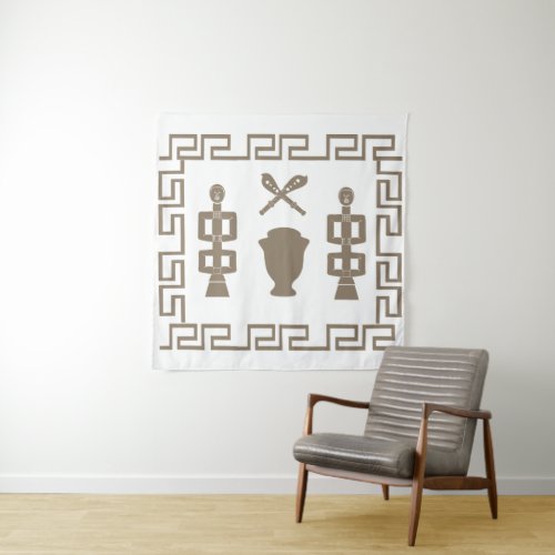Abstract african tribal art tapestry