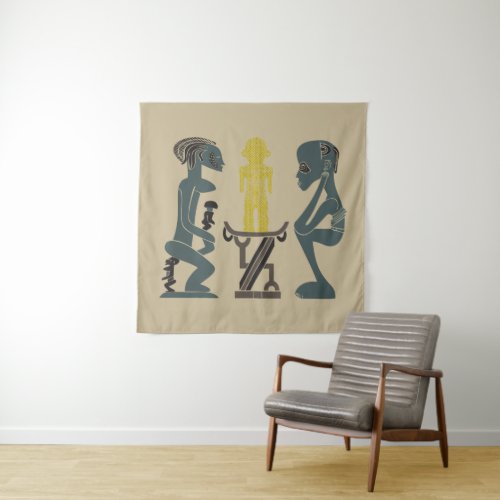 Abstract african tribal art tapestry