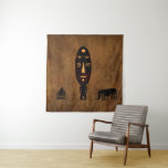 Abstract African tribal art Tapestry<br><div class="desc">Original African tribal portrait with fantastic tribal ethnic ornament is a great birthday, holiday, and Christmas gift idea for people who love African motifs, culture, and history. The best afro modern unique style illustration for your wardrobe collection. If you like what you see, check out similar designs in the Omitay...</div>