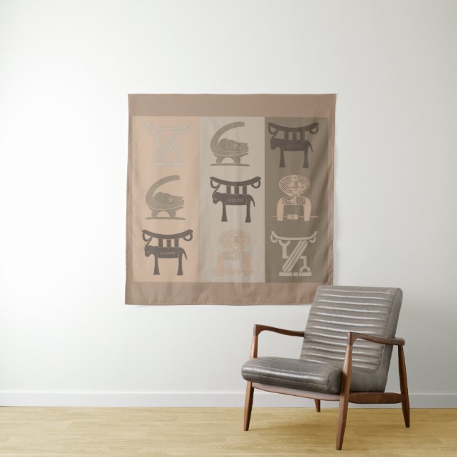Abstract african tribal art tapestry (In Situ)